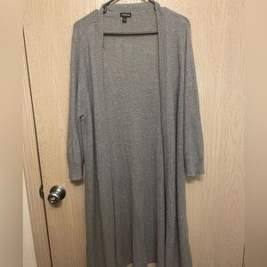 Torrid Gray Side Lace Up Cardigan Knit Sweater Plus Size 3X